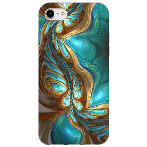 Apple iPhone 7 Marble Blurry Transparent Silicone TPU Θήκη