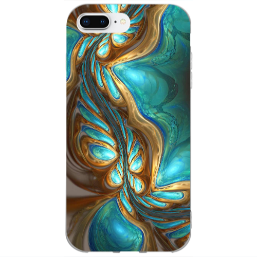 Apple iPhone 7 Plus Marble Blurry Transparent Silicone TPU Θήκη