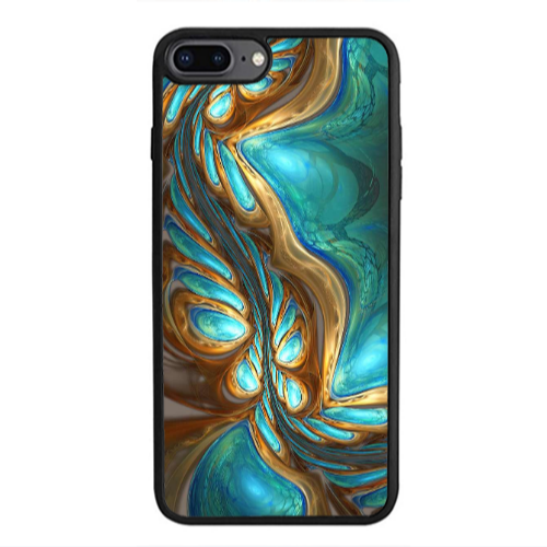 Apple iPhone 7 Plus Marble Blurry Black Glossy Θήκη