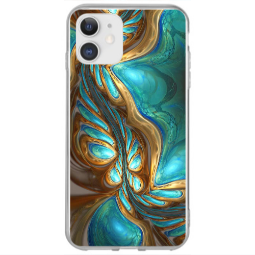 Apple iPhone 12 Mini Marble Blurry Transparent Silicone TPU Θήκη
