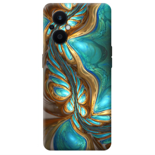 Oppo Reno 7 Lite Marble Blurry Transparent Silicone TPU Θήκη