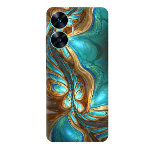 Realme C55 Marble Blurry Transparent Silicone TPU Θήκη