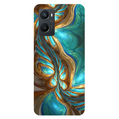 Oppo A 96 Marble Blurry Transparent Silicone TPU Θήκη