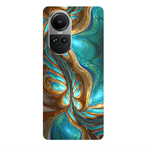 Oppo Reno10 5G Marble Blurry Transparent Silicone TPU Θήκη