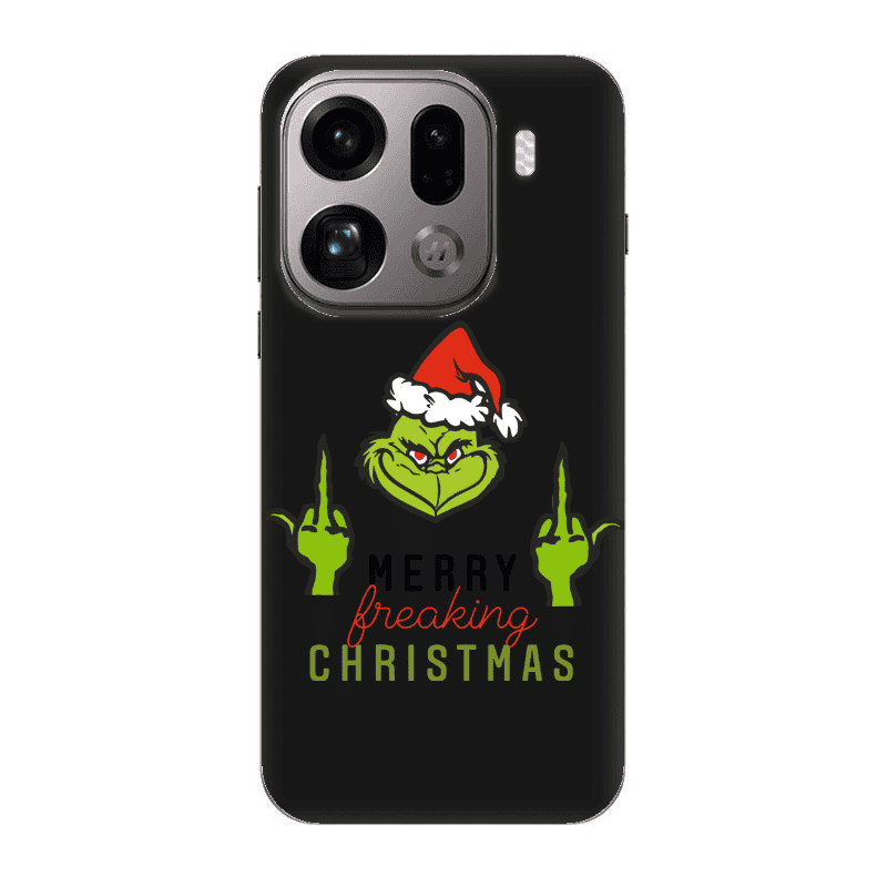 Oppo Find X9 Pro Merry Christmas44 Black Colored Silicone TPU Θήκη