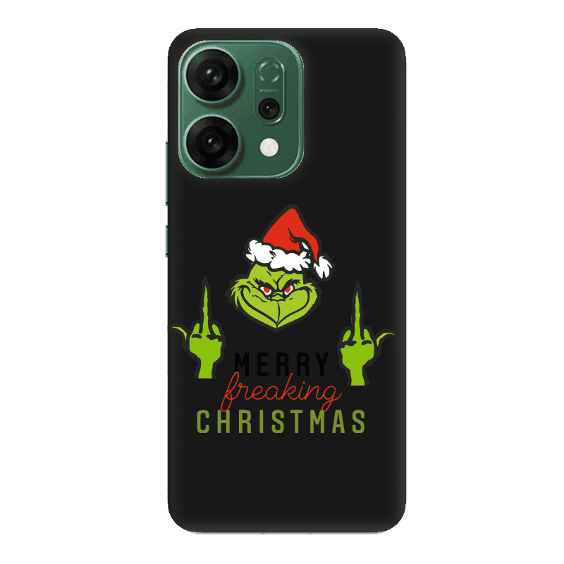 Oppo RENO 14 Merry Christmas44 Black Colored Silicone TPU Θήκη