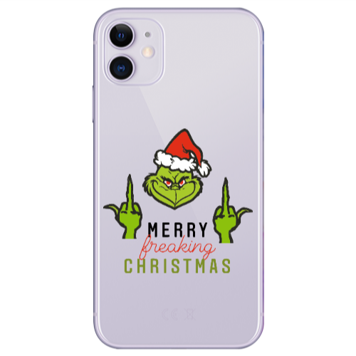 Apple iPhone 11  Merry Christmas44 Transparent Silicone TPU Θήκη
