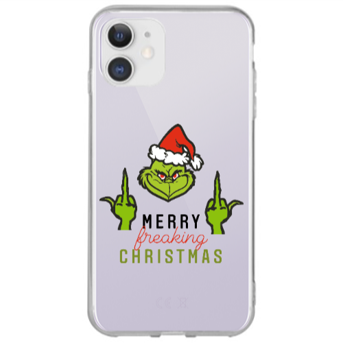 Apple iPhone 12 Merry Christmas44 Transparent Silicone TPU Θήκη