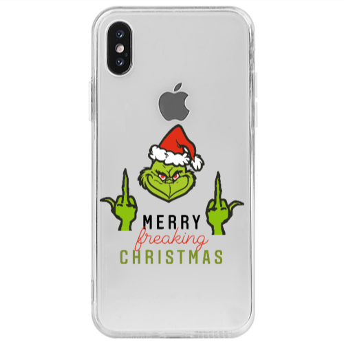 Apple iPhone X Merry Christmas44 Transparent Silicone TPU Θήκη