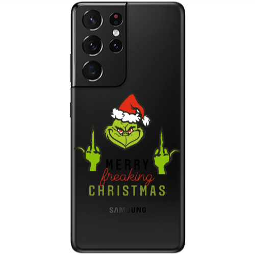 Samsung S21 Ultra Merry Christmas44 Transparent Silicone TPU Θήκη