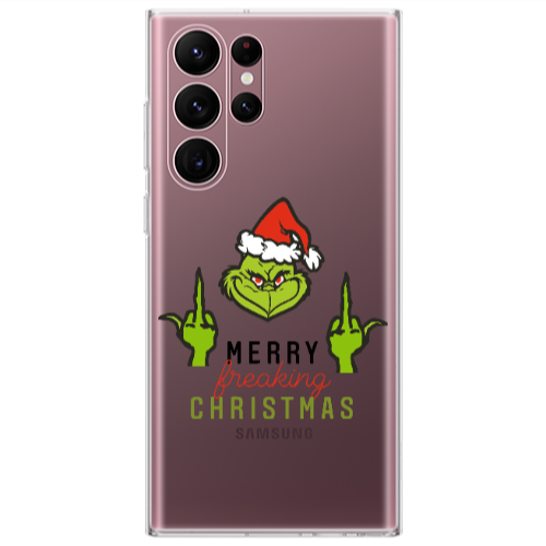 Samsung S22 Ultra Merry Christmas44 Transparent Silicone TPU Θήκη