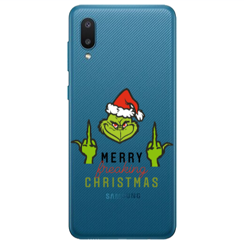 Samsung A02 Merry Christmas44 Transparent Silicone TPU Θήκη