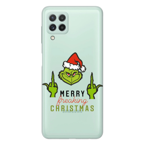 Samsung A22 4G Merry Christmas44 Transparent Silicone TPU Θήκη