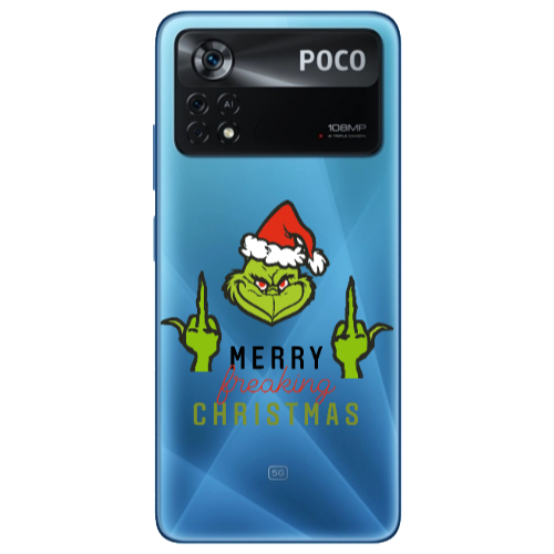 Xiaomi Poco X4 Pro Merry Christmas44 Transparent Silicone TPU Θήκη