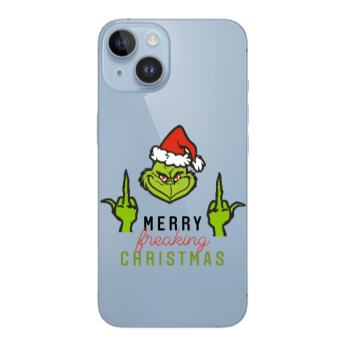 Apple iPhone 14  Merry Christmas44 Transparent Silicone TPU Θήκη