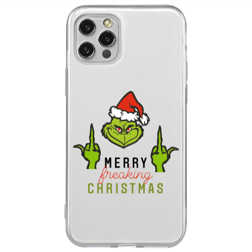 Apple iPhone 12 Pro Merry Christmas44 Transparent Silicone TPU Θήκη
