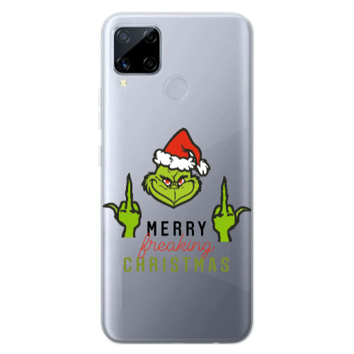 Realme C25S Merry Christmas44 Transparent Silicone TPU Θήκη