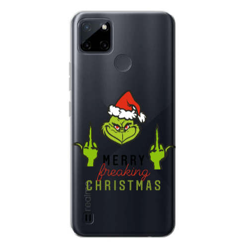 Realme C25Y Merry Christmas44 Transparent Silicone TPU Θήκη