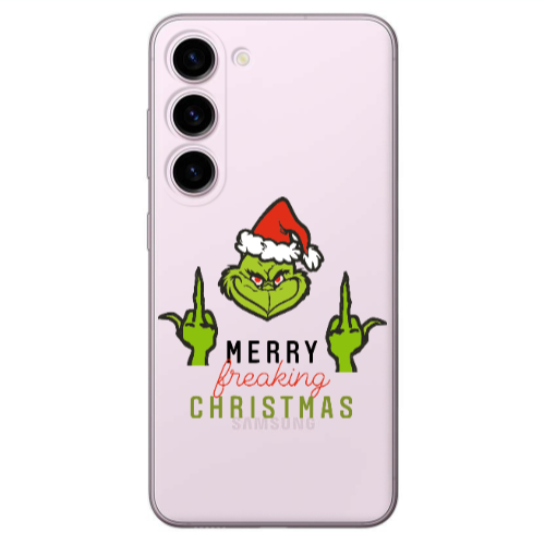 Samsung S23 Merry Christmas44 Transparent Silicone TPU Θήκη