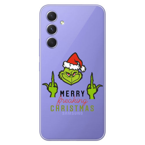 Samsung A54 Merry Christmas44 Transparent Silicone TPU Θήκη