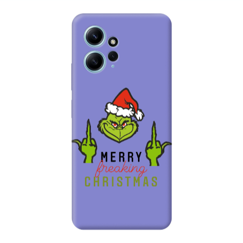 Xiaomi Redmi Note 12 4G Merry Christmas44 Purple Colored Silicone TPU Θήκη