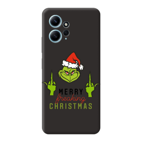 Xiaomi Redmi Note 12 4G Merry Christmas44 Black Colored Silicone TPU Θήκη