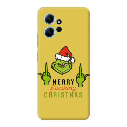 Xiaomi Redmi Note 12 4G Merry Christmas44 Yellow Colored Silicone TPU Θήκη