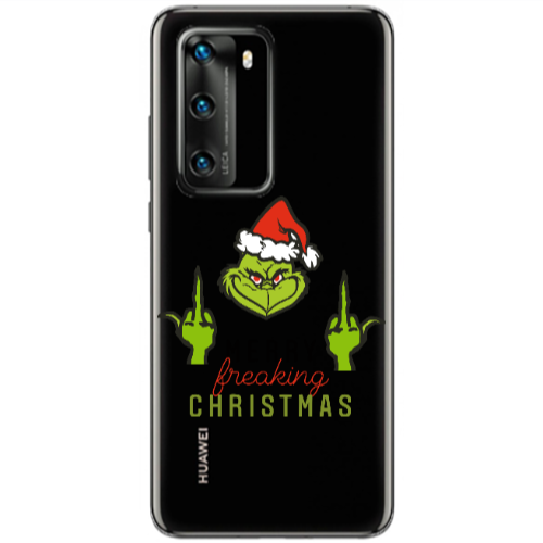 Huawei P40 Merry Christmas44 Transparent Silicone TPU Θήκη