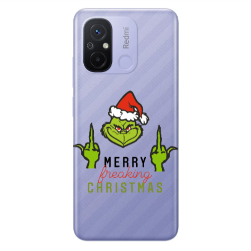 Xiaomi Redmi 12C Merry Christmas44 Transparent Silicone TPU Θήκη
