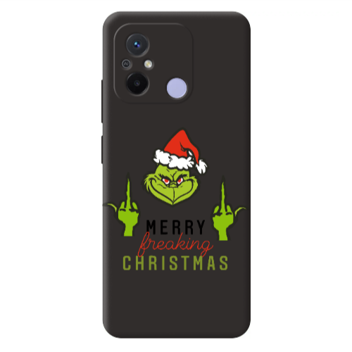 Xiaomi Redmi 12C Merry Christmas44 Black Colored Silicone TPU Θήκη