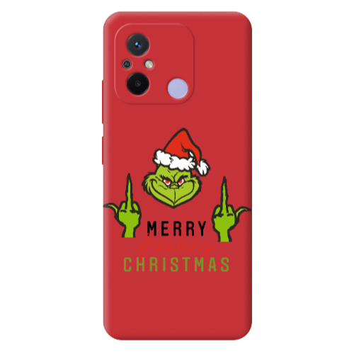 Xiaomi Redmi 12C Merry Christmas44 Red Colored Silicone TPU Θήκη