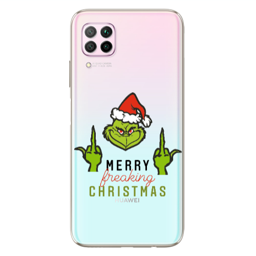 Huawei P40 Lite Merry Christmas44 Transparent Silicone TPU Θήκη