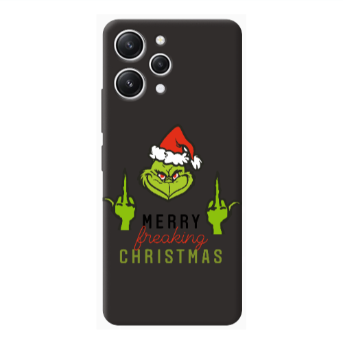 Xiaomi Redmi 12 Merry Christmas44 Black Colored Silicone TPU Θήκη