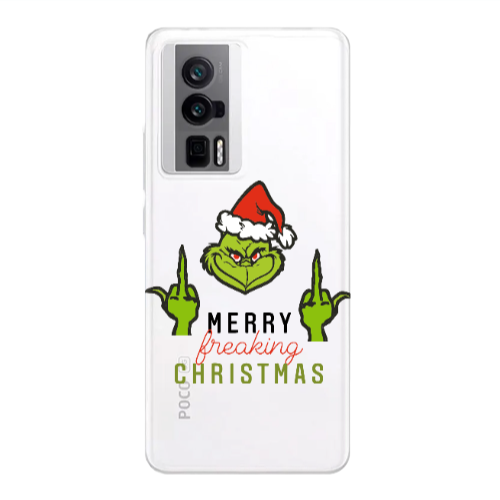 Xiaomi Poco F5 Pro Merry Christmas44 Transparent Silicone TPU Θήκη