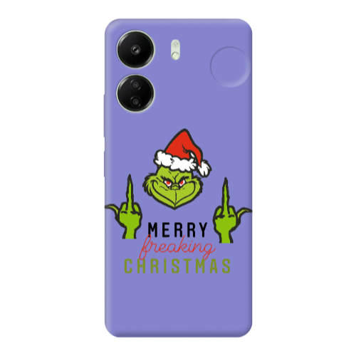 Xiaomi Redmi 13C Merry Christmas44 Purple Colored Silicone TPU Θήκη
