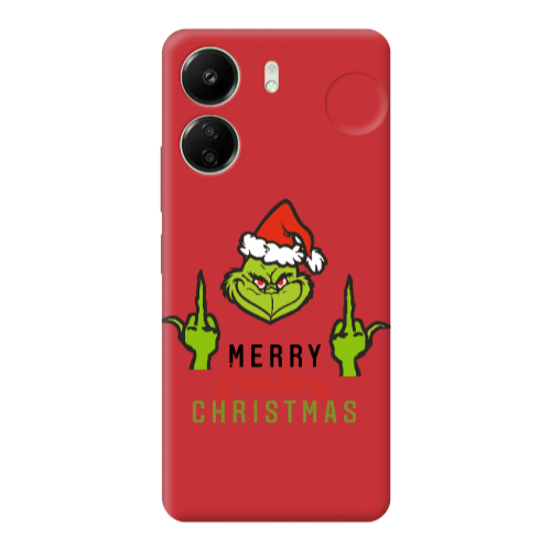 Xiaomi Redmi 13C Merry Christmas44 Red Colored Silicone TPU Θήκη