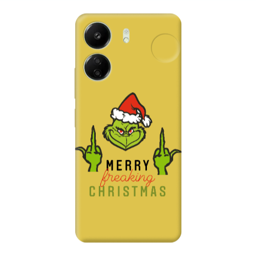 Xiaomi Redmi 13C Merry Christmas44 Yellow Colored Silicone TPU Θήκη