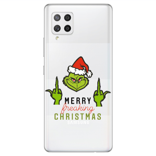 Samsung A42 5G Merry Christmas44 Transparent Silicone TPU Θήκη