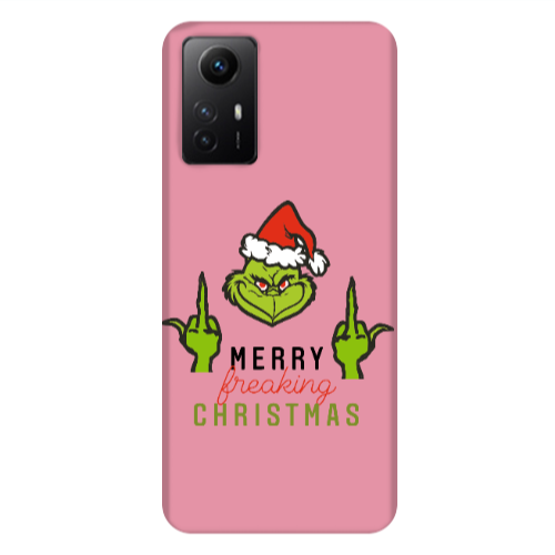 Xiaomi Redmi Note 12s Merry Christmas44 Pink Colored Silicone TPU Θήκη