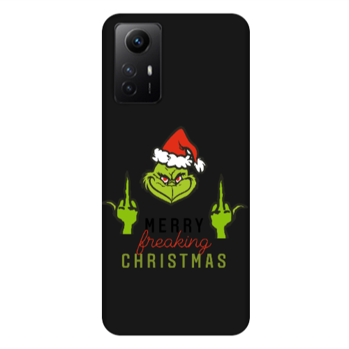 Xiaomi Redmi Note 12s Merry Christmas44 Black Colored Silicone TPU Θήκη