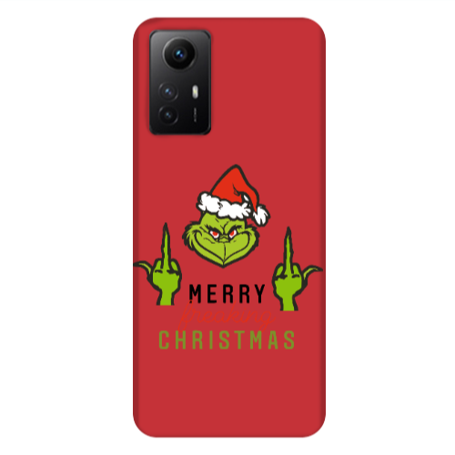 Xiaomi Redmi Note 12s Merry Christmas44 Red Colored Silicone TPU Θήκη