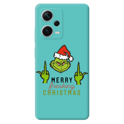 Xiaomi Poco X5 Merry Christmas44 Turquoise Colored Silicone TPU Θήκη