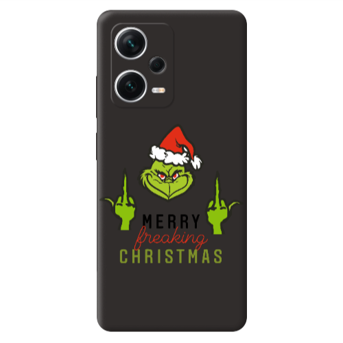 Xiaomi Poco X5 Merry Christmas44 Black Colored Silicone TPU Θήκη