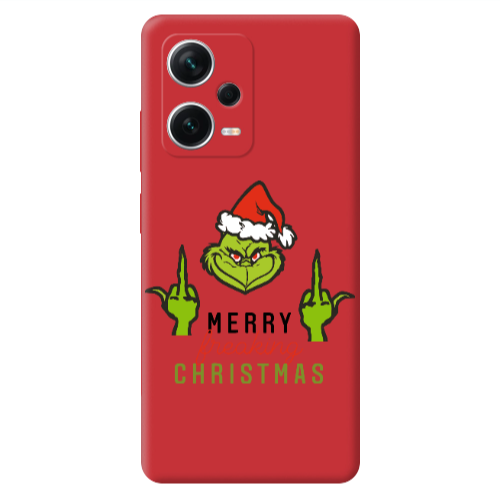 Xiaomi Poco X5 Merry Christmas44 Red Colored Silicone TPU Θήκη