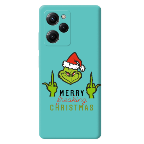 Xiaomi Poco X5 Pro Merry Christmas44 Turquoise Colored Silicone TPU Θήκη