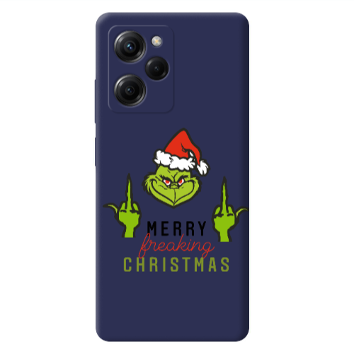 Xiaomi Poco X5 Pro Merry Christmas44 Dark blue Colored Silicone TPU Θήκη