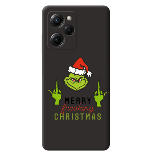 Xiaomi Poco X5 Pro Merry Christmas44 Black Colored Silicone TPU Θήκη