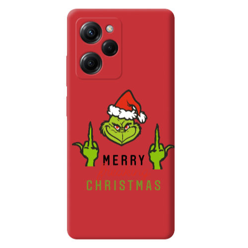 Xiaomi Poco X5 Pro Merry Christmas44 Red Colored Silicone TPU Θήκη
