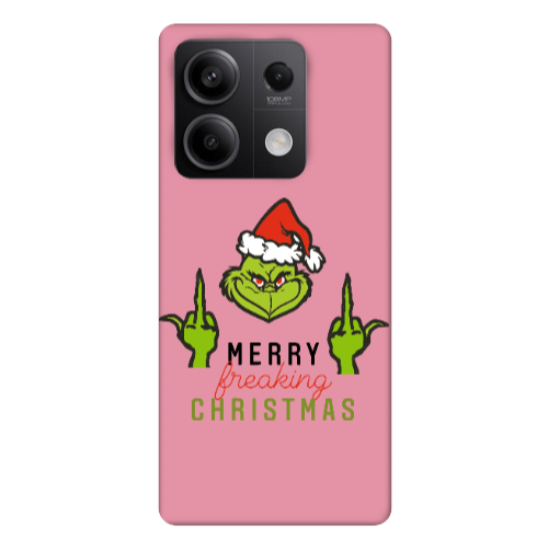 Xiaomi Redmi Note 13 5G Merry Christmas44 Pink Colored Silicone TPU Θήκη