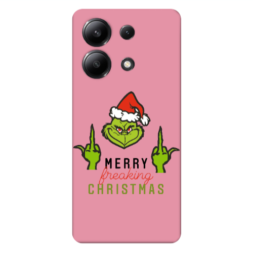 Xiaomi Redmi Note 13 4G Merry Christmas44 Pink Colored Silicone TPU Θήκη